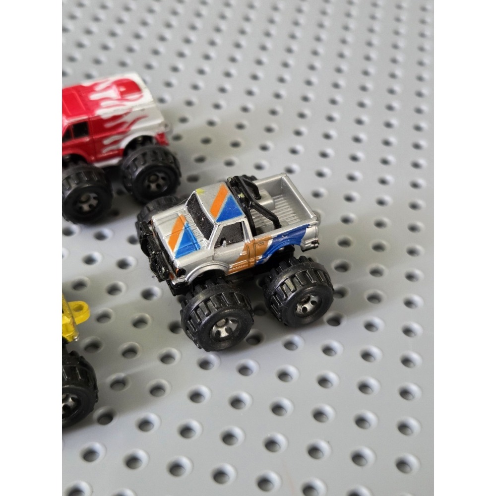 Micro Machines Monster Truck Lot of 4 Vintage Galoob 1987 Datsun Chevy - Picture 3 of 11